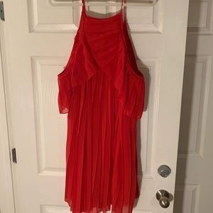 Boohoo Dresses - BooHoo Red Cold Shoulder Dress Boohoo Dresses - BooHoo Red Cold Shoulder Dress